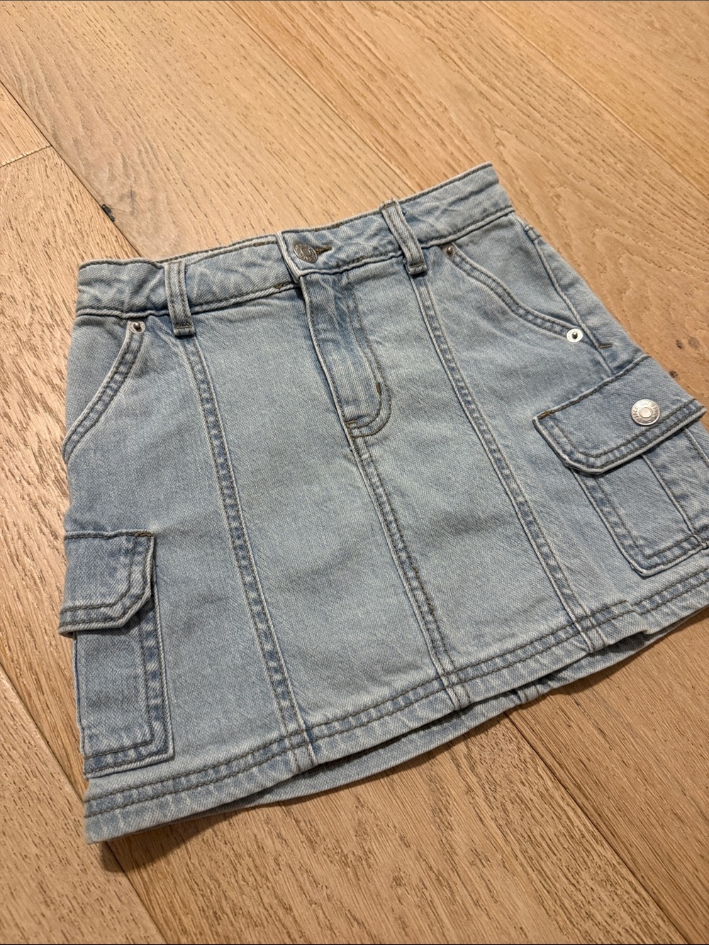 Cat & Jack Light Blue Denim Cargo Skirt